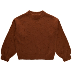 Soft Gallery Essy needledrop Knit - Roasted Pecan